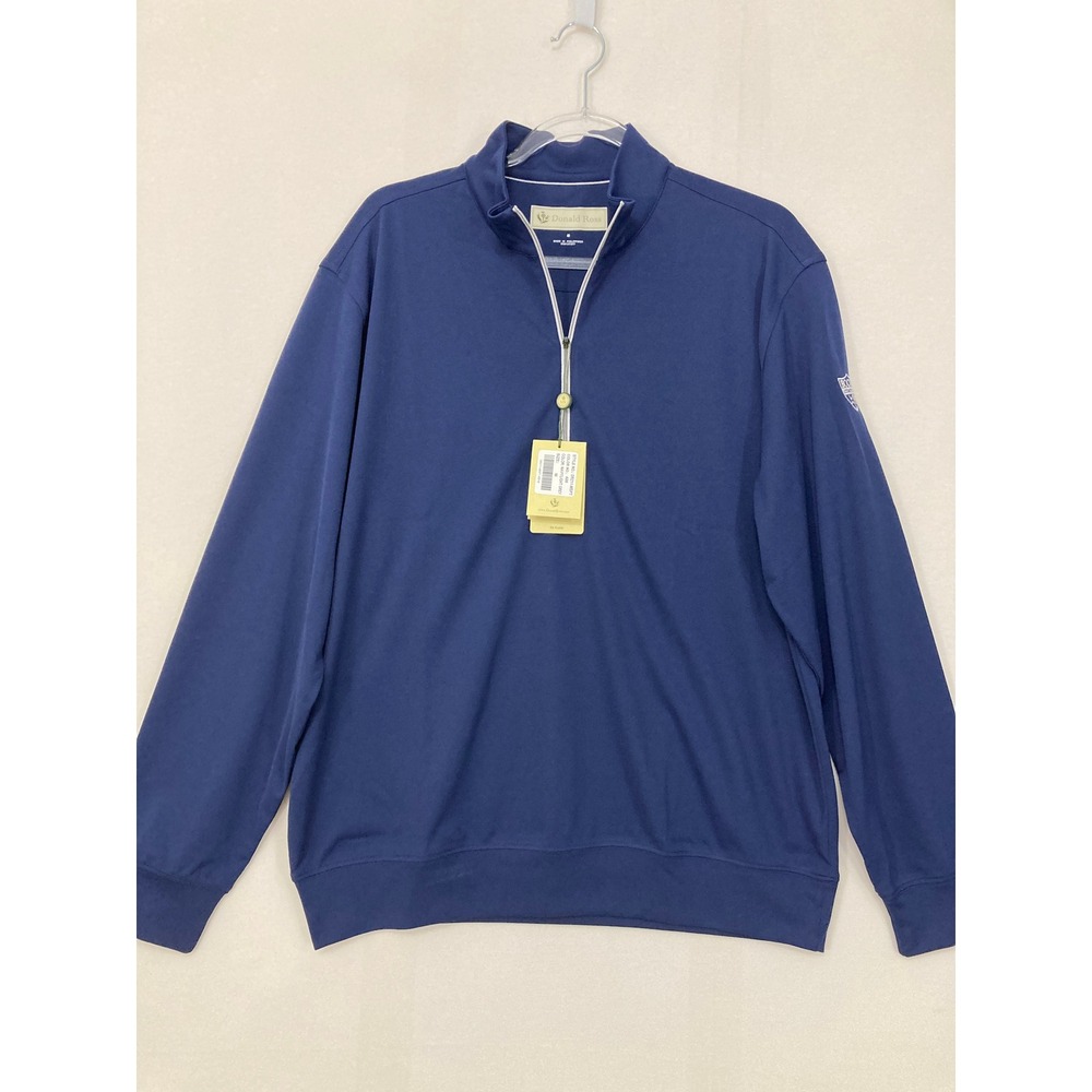 New Donald Ross Quarter Zip Pullover Medium Navy Country Club Golf‎ Active